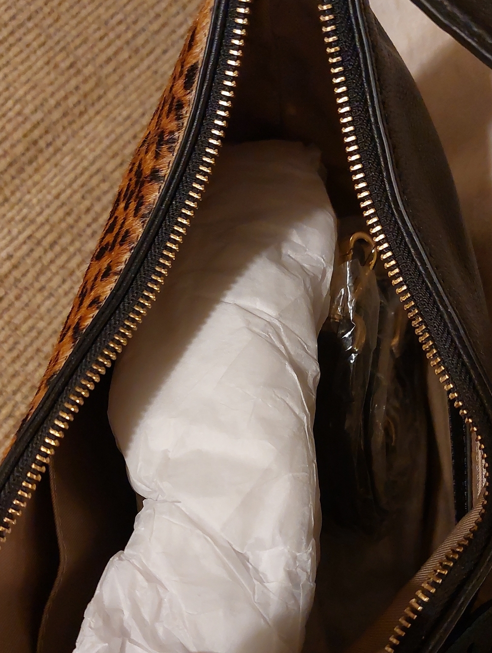 NWT Talbots Cheetah Print Leather Bag - Picture 9 of 15
